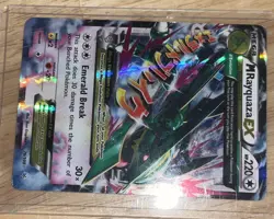 Mega Rayquaza EX Pokemon Card - HP 220 - 76/108 Emerald Break 2015 - Image 3