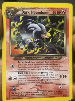 Dark Houndoom Neo Destiny Holo Rare Card 7/105 - Image 3