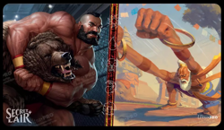 MTG Ultra PRO Playmat ~ Zangief, the Red Cyclone & Dhalsim, Pliable Pacifist - Image 1