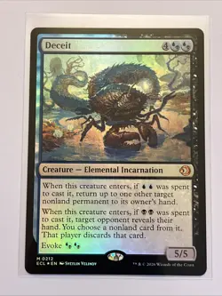 1x NM FOIL Deceit MTG Lorwyn Eclipsed SV - Image 1