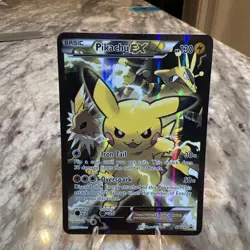 Pokemon Pikachu EX XY124 Full Art Holo Black Star Promo Card 2016 - Image 1