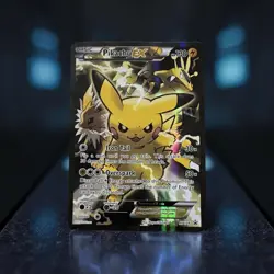 Pikachu EX XY124 XY Black Star Promo Full Art Holographic Holo Pokemon Card - Image 1