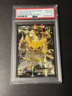 Pikachu EX 2016 Full Art Black Star Promo Card #XY124 PSA 6 - Image 1