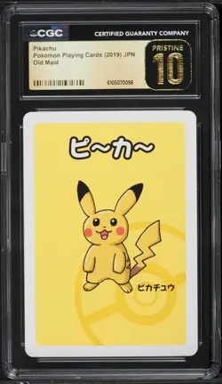 2019 Pokemon Japanese Playing Cards Old Maid Pikachu CGC 10 PRISTINE - Image 1