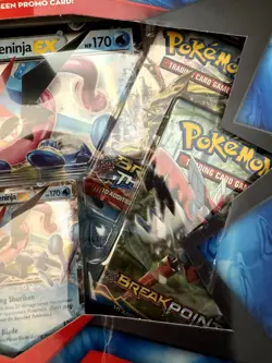 Pokemon Ash-Greninja-EX Box - DAMAGED - Back/Bottom center tear CONTENTS OKAY 820650801273 - Image 3