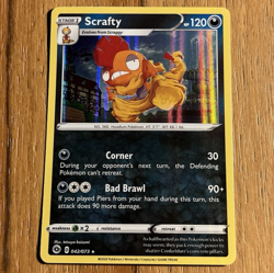 Scrafty 042/073 Champions Path Holo Rare Pokemon Card NM - Image 1