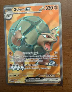 Golem EX 189/165 Scarlet & Violet 151 Ultra Rare Full Art Pokemon TCG - Image 1