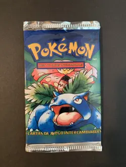 Pokemon Spanish Base Set Unlimited Pack Venusaur Art Sealed Vintage Light - Image 1