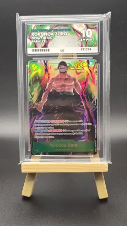 One Piece TCG Roronoa Zoro OP06-118 Parallel Alt Art SEC - ACE 10 - Image 1
