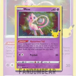 MEW 011/025 Celebrations 25th Anniversary HOLO RARE card 2021 Pokemon TCG NM/LP - Image 3