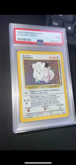 Pokemon PSA 9 Mint Clefairy 1999 Base Set Unlimited Holo #5 - Image 1