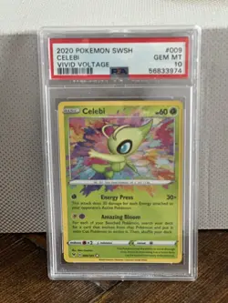 PSA 10 CELEBI #9 Amazing Rare - 2020 POKEMON SWSH VIVID VOLTAGE 009/185 - Image 1