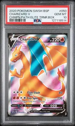 2020 POKEMON SWSH BLACK STAR PROMO #050 CHARIZARD V CHMPN.PATH PSA 10 (B) - Image 1