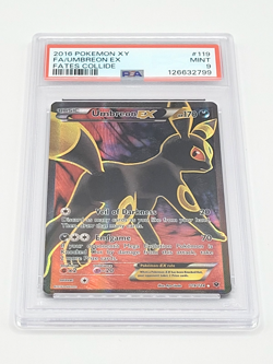 2016 Pokemon XY Full Art FA / Umbreon EX Fates Collide Ultra Rare #119 PSA 9 - Image 1