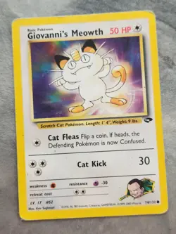 2000 Giovanni's Meowth Pokemon Card Gym Challenge Series 74/132 - Image 1