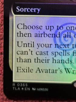 MTG - Avatar's Wrath - Extended Art Rare #365 Avatar The Last Airbender MINT - Image 5