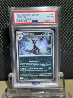 2023 Pokemon OBF Umreon Reverse Holo 130 PSA 8 - Image 1