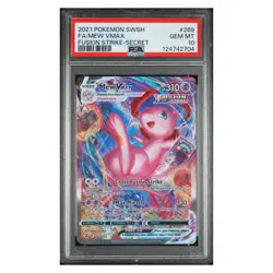 Pokemon TCG: Mew VMax 269 Secret + Free Slab Bumper [PSA 10] - Image 1