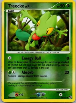 Treecko 90/106 Common Great Encounters Pokemon Reverse Holo Lightly Played - Image 1