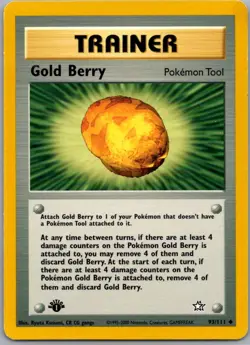 Gold Berry 93/111 Uncommon Neo Genesis 1st Ed Pokemon Moderately Played - Image 1