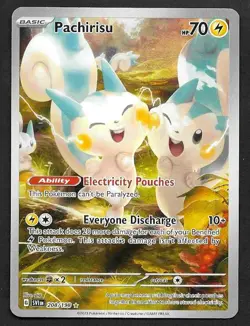 Pokemon TCG - Scarlet and Violet Base - Pachirisu Illustration Rare - 208/198 NM - Image 1