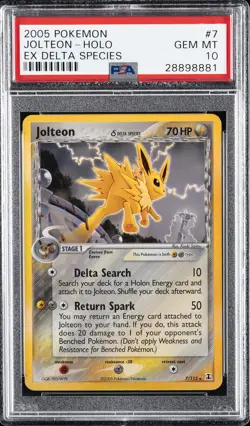 2005 POKEMON EX DELTA SPECIES #7 JOLTEON-HOLO PSA 10 - Image 1