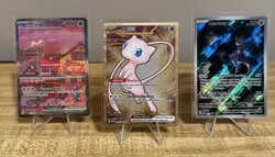 Pokemon 151 UPC Black Star Promo Cards Mew SVP053, Mew Gold/Metal, Mewtwo SVP052 - Image 1