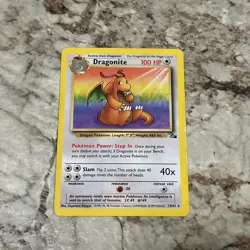 Pokemon TCG Dragonite 19/62 Fossil Unlimited Card 1999 - Image 1