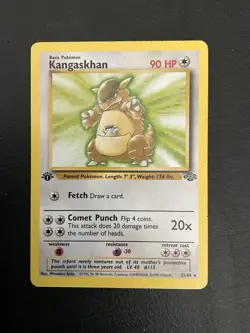 Pokemon TCG 1st Edition Kangaskhan 21/64 Jungle Regular - Image 1