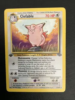 Pokemon TCG 1st Edition Clefable 17/64 Jungle Regular - Image 1