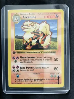 Pokemon TCG First Edition Arcanine 023/102 Base Set (Shadowless) Regular - Image 1
