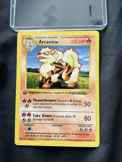 Pokemon TCG First Edition Arcanine 023/102 Base Set (Shadowless) Regular - Image 2