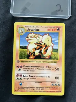 Pokemon TCG First Edition Arcanine 023/102 Base Set (Shadowless) Regular - Image 5