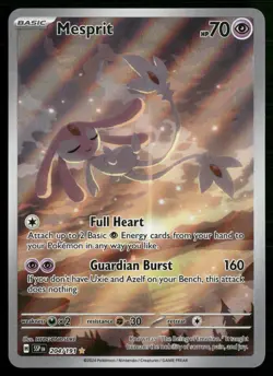 Mesprit - Illustration Rare SV08: Surging Sparks 204/191 NM Pokemon TCG - Image 1