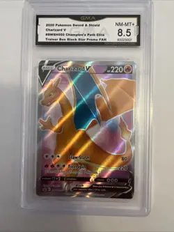 2020 Pokemon Sword & Shield Black Star Promos Charizard V #SWSH050 GMA 8.5 NM-MT - Image 1
