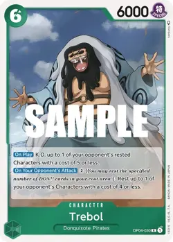 Trebol : OP04-030 (Rare) : Kingdoms of Intrigue : One Piece Card TCG : English - Image 1