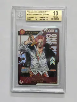 2023 ONE PIECE BANDAI OFFICIAL EVENT SERIALIZED TOP PRIZE SHANKS ASIA BGS 10 - Image 1
