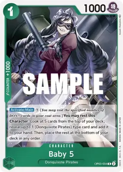 Baby 5 : OP05-034 (Rare) : Awakening of the New Era : One Piece Card : ENGLISH - Image 1