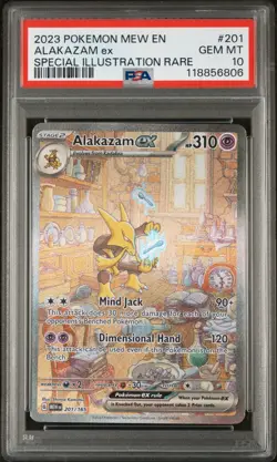 Alakazam EX 201/165 SIR Pokemon Card PSA 10 English Scarlet & Violet 151 TCG CCG - Image 1