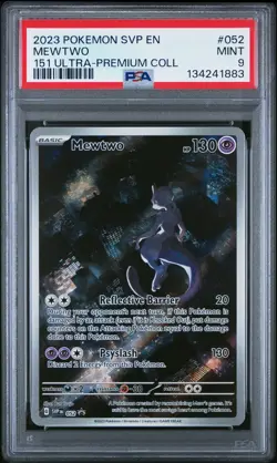 2023 POKEMON SVP EN-SV PROMO 151 ULTRA-PREMIUM COLLECTION #052 MEWTWO PSA 9 - Image 1