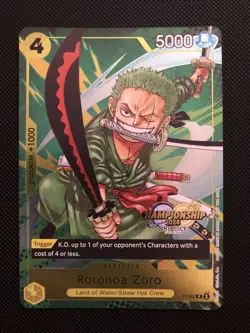 One Piece Roronoa Zoro P-042 2024 Championship Event Pack Promo Card - Image 1