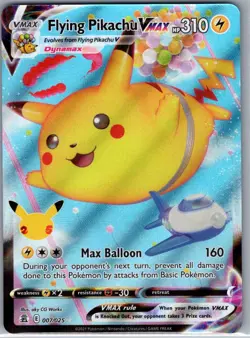 Flying Pikachu VMAX 007/025 Celebrations - Pokemon Card - NM - Image 1