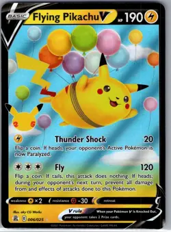 Flying Pikachu V 006/025 Celebrations - Pokemon Card - NM - Image 1