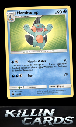 Marshtomp 34/168 Pokemon Uncommon SM - Celestial Storm Card LP - Image 1