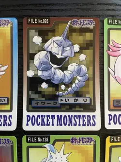 Pokemon Carddass 1997 Lot Set of 6 NO EVOLUTION cards Onix etc. BANDAI - Image 3