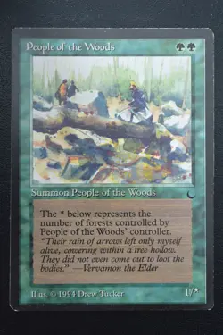 Magic The Gathering MTG PEOPLE OF THE WOODS The Dark LP Lightly Played - Image 1
