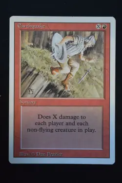 Magic The Gathering MTG EARTHQUAKE Revised LP Lightly Played - Image 1