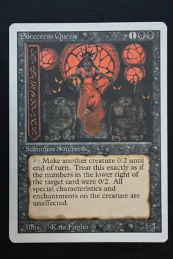 Magic The Gathering MTG SORCERESS QUEEN Revised Edition MP Moderately Played - Image 1