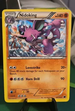 Pokemon Nidoking TCG Regular Plasma Freeze, 58/116, LP Condition - Image 1
