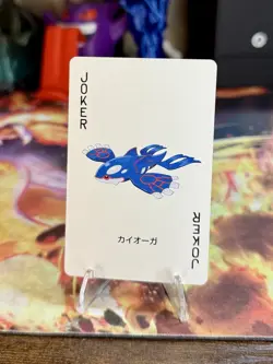 2003 POKEMON JAPANESE SAPPHIRE POKER NINTENDO PLAYING CARD KYOGRE JOKER - Image 1